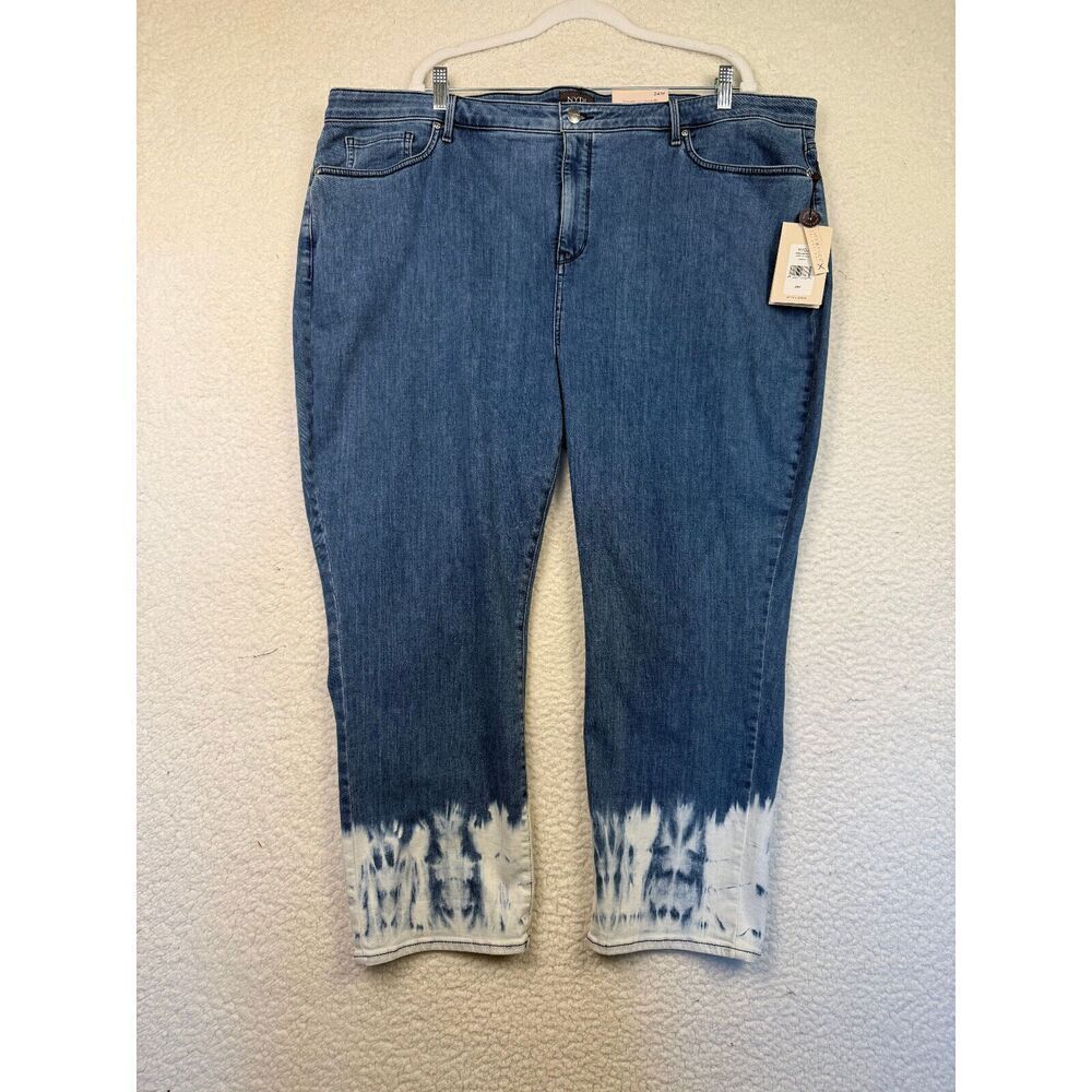 NWT NYDJ Women's Sheri Slim Ankle Jeans Cadena blue denim Size 24W NEW